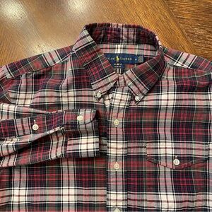 Ralph Lauren Men's Long Sleeve Plaid Button Down Shirt size Medium